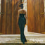 Sexy Soft Stin Halter Sleeveless Mermaid Floor Length Bridesmaid Dresses, BDS0299
