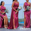 Sexy Soft Satin Mismatched Sleeveless Side Slit Mermaid Floor Length Bridesmaid Dresses, BDS0281