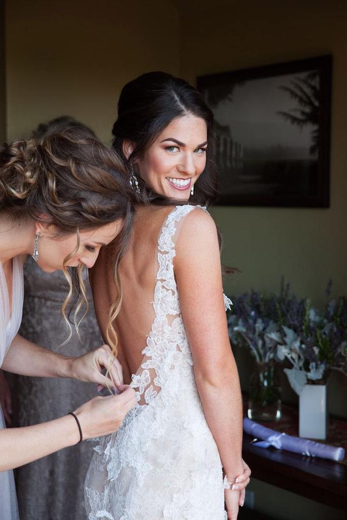 Ivory Lace Appliques Nude Sleeveless Backless Mermaid Wedding Dresses, TYP1413