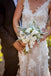 Ivory Lace Appliques Nude Sleeveless Backless Mermaid Wedding Dresses, TYP1413