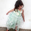 Straps Long Mint Green Long Cheap Cute Flower Girl Dress with Flowers, TYP1009