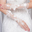 Light Ivory Beaded Wedding Gloves, Bridal Lace Gloves, Floral Lace Appliques Gloves, TYP0572