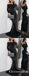 Sequin Long Sleeve Off the Shoulder Black Evening Gowns Prom Dresses, TYP1902