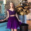 Sexy Two Pieces Cap Sleeves Cheap Short Homecoming Dresses Online, TYP0825