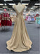 Sexy Sparkly Gold Sweetheart Feather A-Line Floor-Length Prom Dresses PDS1162