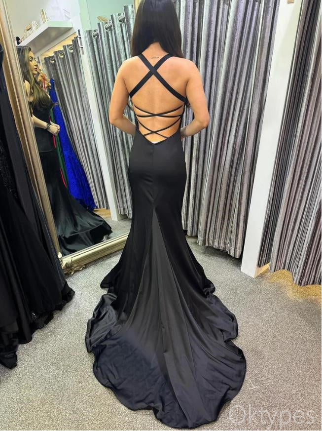 Sexy Black Classy Mermaid Floor-Length Prom Dresses PDS1164