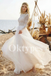 Long Sleeve Lace Wedding Dress - Boho Bridal Gown for Beach Wedding