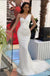 Sexy White One Shoulder Beaded Mermaid Floor-Length Prom Dresses PDS1156