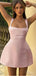 Cozy Pink Spaghetti Strap Women Mini Dresses Homecoming Dresses, PDS0584