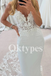 Lace Bodice Mermaid Wedding Dress - Satin Bridal Gown with Spaghetti Straps