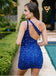 Sparkly Blue One Shoulder Sexy Mini Dresses Homecoming Dresses, PDS0589