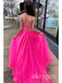 Sexy V-neck Sleeveless Side Slit A-line Long Women Prom Dresses PDS1273