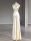 Pretty White Halter Deaigned Mermaid Floor-Length Prom Dresses PDS1115