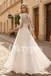 Modern Wedding Jumpsuit - Wide-Leg Bridal Suit with Floral Lace Bodice