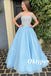Shiny Special Fabric Beadind Sleeveless A-Line Long Prom Dresses, PDS1002