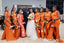 Sexy Mismatched Burnt Orange Soft Satin Mermaid Floor Length Bridesmaid Dresses, BDS0304