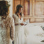 Sheath V-neck Backless Long Sleeves Lace Boho Wedding Dresses, TYP1411