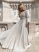 Modest Grey Long Sleeves Backless Prom Evening Dresses with Beaded, TYP1492