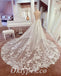 Elegant Spaghetti Straps V-Neck Sleeveless Backless A-Line Long Wedding Dresses,WDS0137