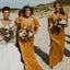 Charming V-neck Floor-length Velvet Long Bridesmaid Dresses, BDS0151