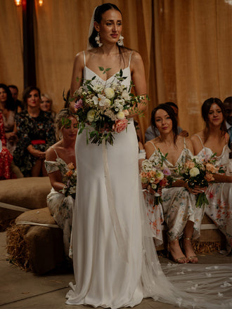 Spaghetti Straps Mermaid Charming Simple Wedding Dresses, WDS0101