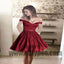 Simple Off Shoulder Red Short Cheap Homecoming Dresses 2018, TYP0491