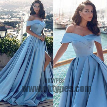 Long Mermaid Prom  Dresses, Off-shoulder Prom Dresses, Front Split Prom Dresses, Charming Prom Dresses, TYP0199