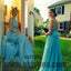 Long Floor Length Prom Dresses, Beading Tulle Prom Dresses, V-back Prom Dresses, Scoop Prom Dresses, TYP0259