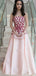 A-Line Strapless Pleated Pink Satin Prom Dresses with Appliques, TYP1292