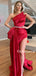 Charming Mermaid Side Slit Colorful Long Prom Dresses, PDS0177