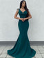 Sexy Spaghetti Strap V-neck Mermaid Long Prom Dresses, PDS0181