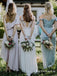 A-Line One-Shoulder Pink Elastic Satin Wedding Party Bridesmaid Dresses, TYP1835