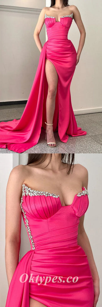 Sexy Sweetheart Side Slit Mermaid Long Prom Dresses/Evening Dresses,PDS0476