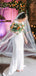 Simple V-neck Mermaid Lace Sleeveless Long Charming Wedding Dresses, WDS0089