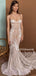 Charming Straight Mermaid Lace Tulle Simple Wedding Dresses, WDS0100