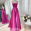 Sexy Satin Spaghetti Straps Criss Cross Lace Up A-line Long Prom Dresses,PDS0767