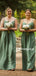 A-Line V-Neck Chiffon Floor Length Bridesmaid Dresses, TYP0854