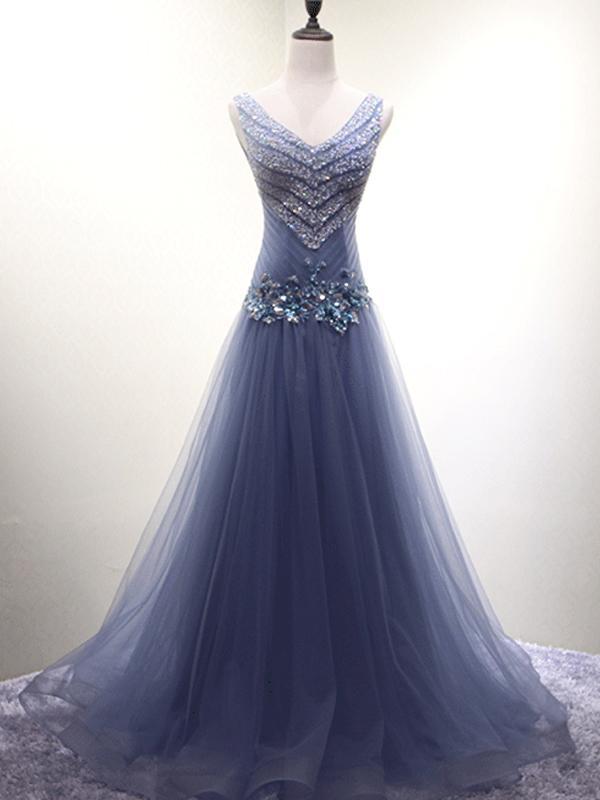 Long Mermaid Prom Dresses, Appliques Prom Dresses, Beading Prom Dresses, Short Sleeve Prom Dresses, Yarn Prom Dresses, TYP0270