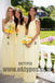 A-line Bridesmaid Dresses, Daffodil Bridesmaid Dresses, Long Bridesmaid Dresses With Bodice Sleeveless One Shoulder, TYP0449