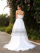 Simple Cheap Organza A-line High Low Wedding Dresses Online, TYP0797
