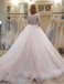 Stunning V-neck Sleeveless Long Cheap Ivory Wedding Dresses with Beading, TYP1325