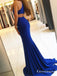 Royal Blue Sexy Split Mermaid Evening Prom Dresses, Sexy Party Prom Dresses, TYP1170