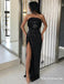 Hot Strapless Sequin Sheath Split Long Evening Gowns Prom Dresses, TYP1659