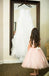 Pink A-Line Tulle Flower Girl Dresses, Popular Applique Little Girl Dresses, TYP1418