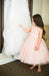 Pink A-Line Tulle Flower Girl Dresses, Popular Applique Little Girl Dresses, TYP1418