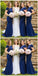 New arrival Long Mermaid Navy Blue Cap sleeves Cheap Bridesmaid Dresses Online, TYP1099