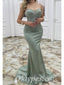 Simple Sexy Satin Sweetheart Mermaid Long Prom Dresses,PDS0735