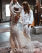 Charming Sexy Tulle Long Sleeve A-Line Long Wedding Dresses,WDS0130