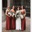 Cheap New Arrival Spaghetti Straps V-Neck Long Simple Bridesmaid Dresses, TYP1403