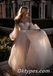 Sexy Tulle Off Shoulder Long Sleeve A-Line Long Wedding Dresses With Beading,WDS0129